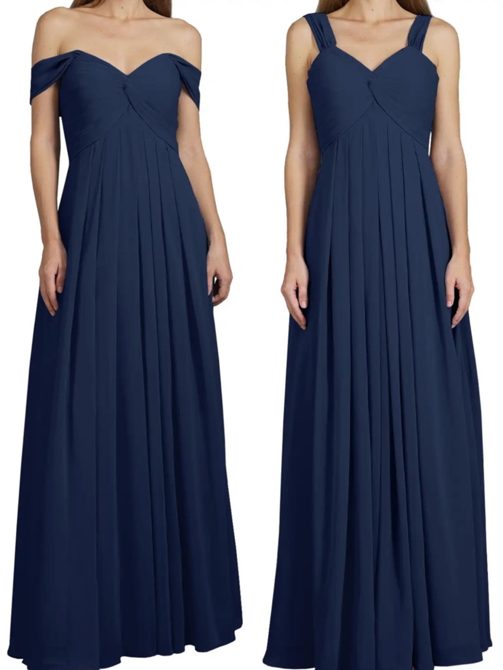 Azazie Dark Navy Convertible Maxi Dress Size A12